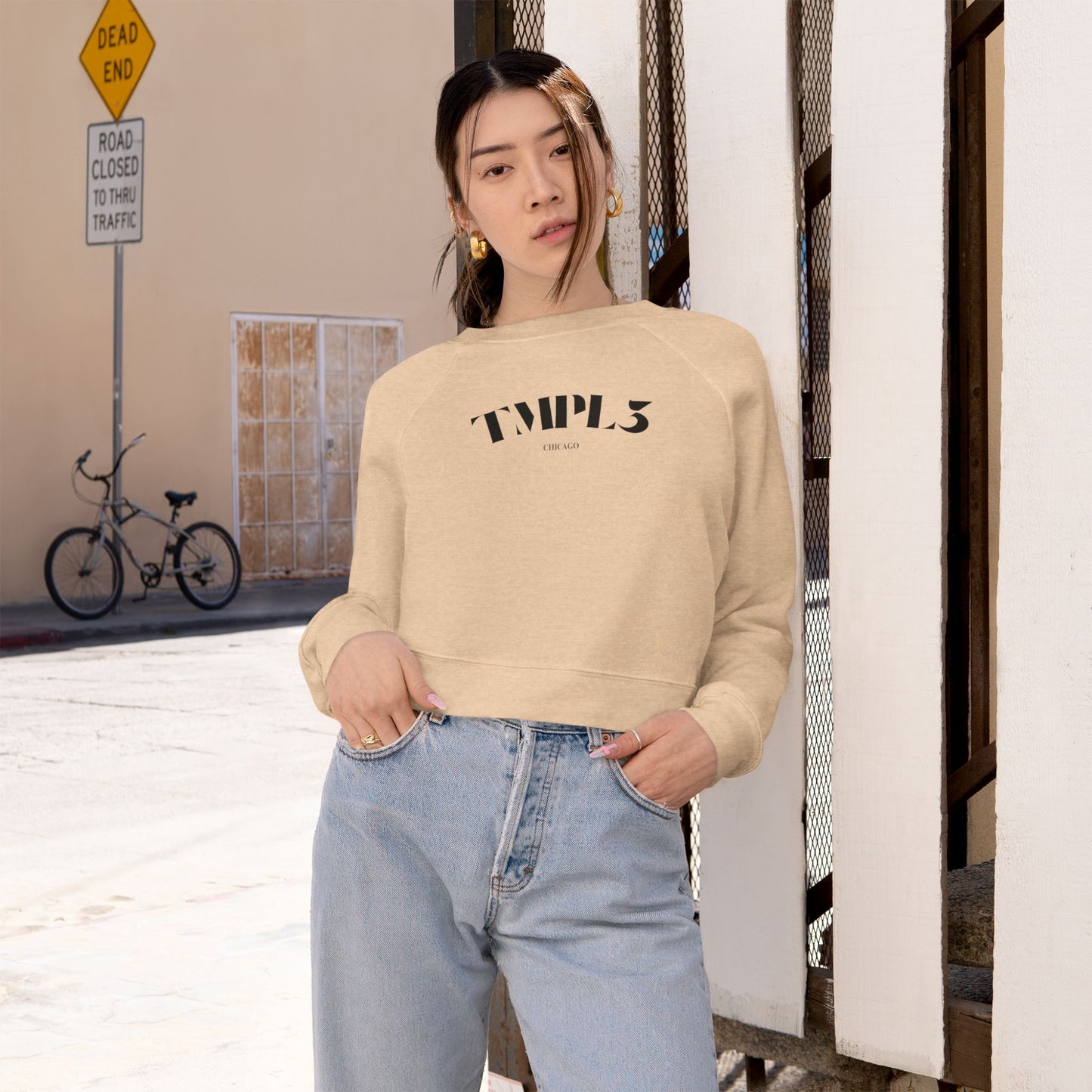 TMPL3 Cropped Fleece Pullover