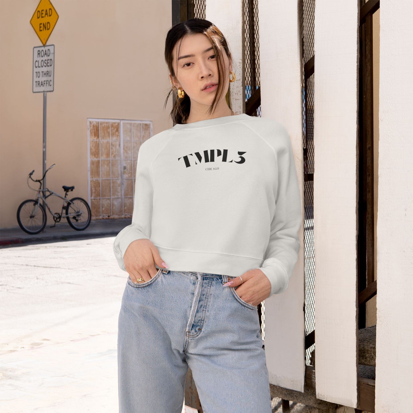 TMPL3 Cropped Fleece Pullover